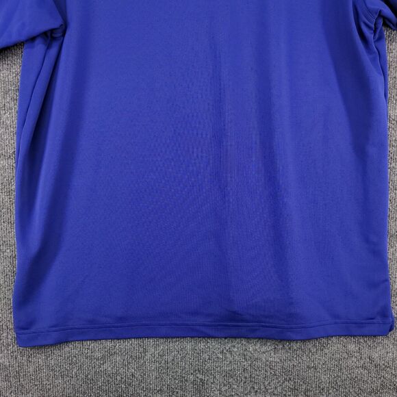 Under Armour Men's Polo Shirt Blue Large Loose Heatgear Logo Short Sleeve - Picture 8 of 16